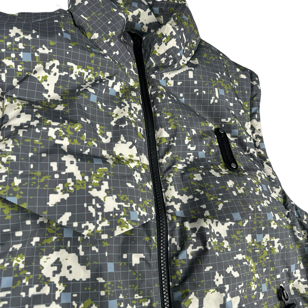 A Cold Wall Down Filled Abstract Patterned Gilet Coat - Small