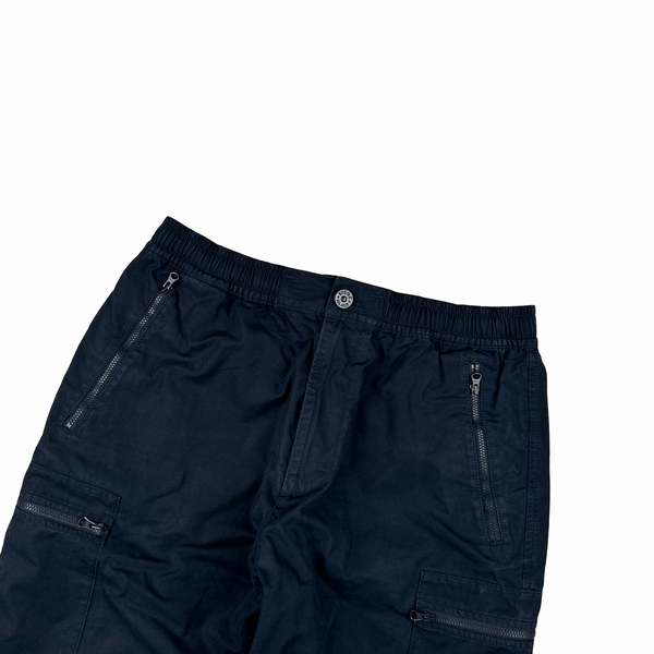 Stone Island 2024 Ghost CO Fit Navy Cargo Shorts - 32"