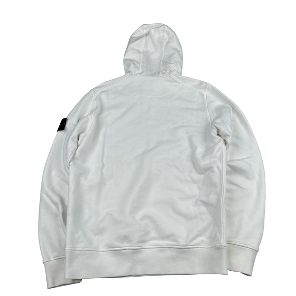 Stone Island 2022 White Pullover Cotton Hoodie - Medium
