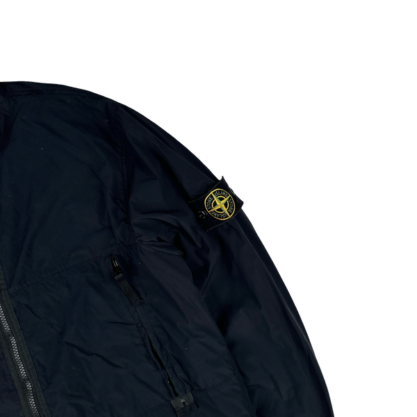 Stone Island 2021 Navy Skin Touch Nylon Hooded Jacket - Medium