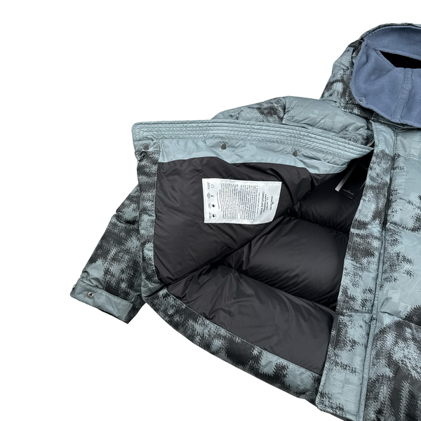 Stone Island 2024 Ice Earth Mapping Camouflage Down Jacket - Large