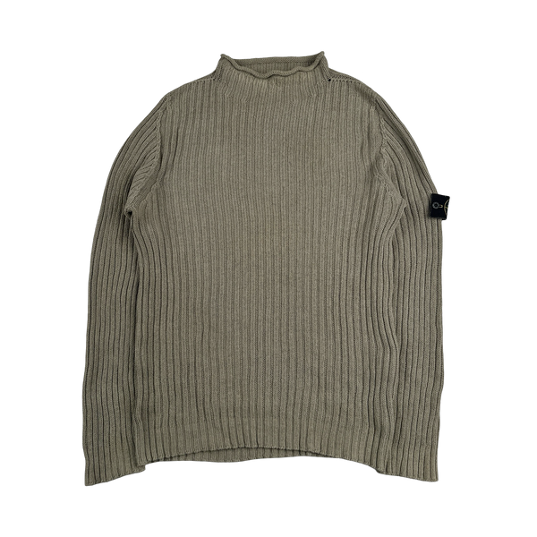 Stone Island 2003 Beige Knitted Jumper - XXL