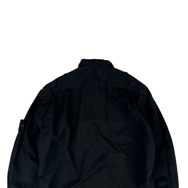 Stone Island 2016 Black Buttoned Double Pocket Overshirt - Medium