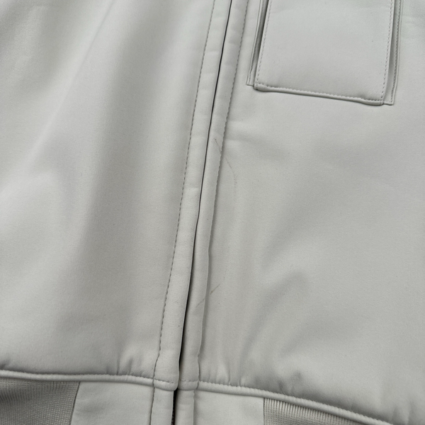 CP Company Cream Fleece Lined Heavyweight Dynatec Metropolis Jacket - Small