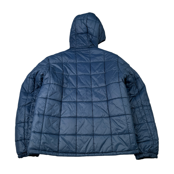 Prada Blue Reversible Triangle Tab Zipped Puffer Jacket - XL