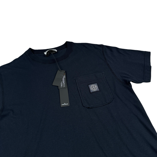 Stone Island 2023 Navy Patch T Shirt - Large