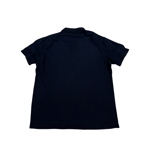 Stone Island Navy Vintage Compass Spellout Cotton Polo - XL
