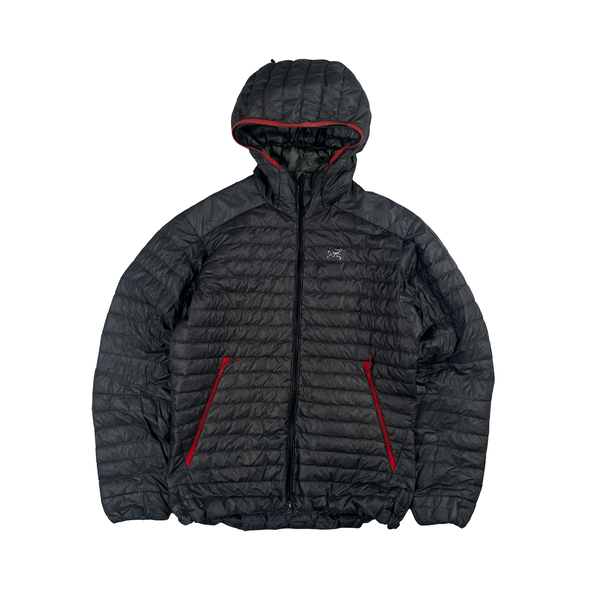 Arcteryx Black Cerium SL Down Filled Zipped Hooded Jacket - Small