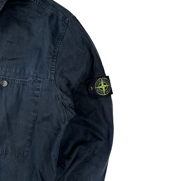 Stone Island 2016 Navy Garment Dyed Overshirt - XXL