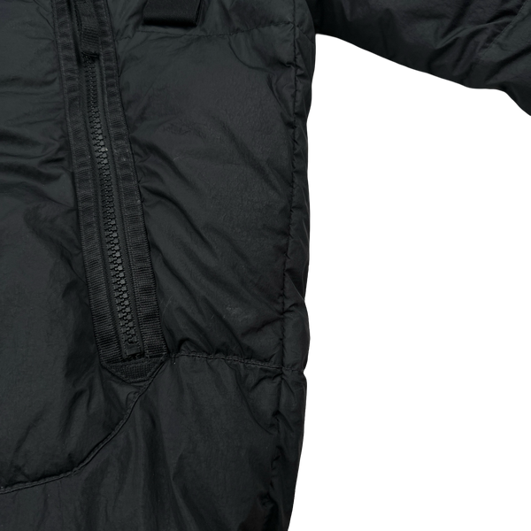 Stone Island 2021 Black Crinkle NY Down Puffer Jacket - Medium