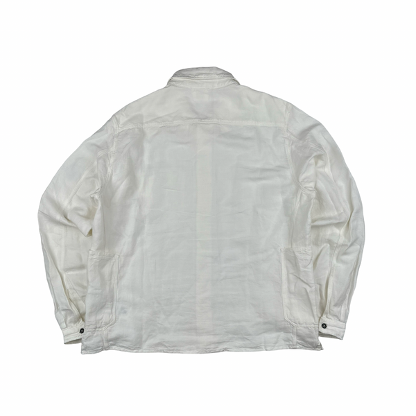 CP Company White Brushed Cotton Shirt - XXL