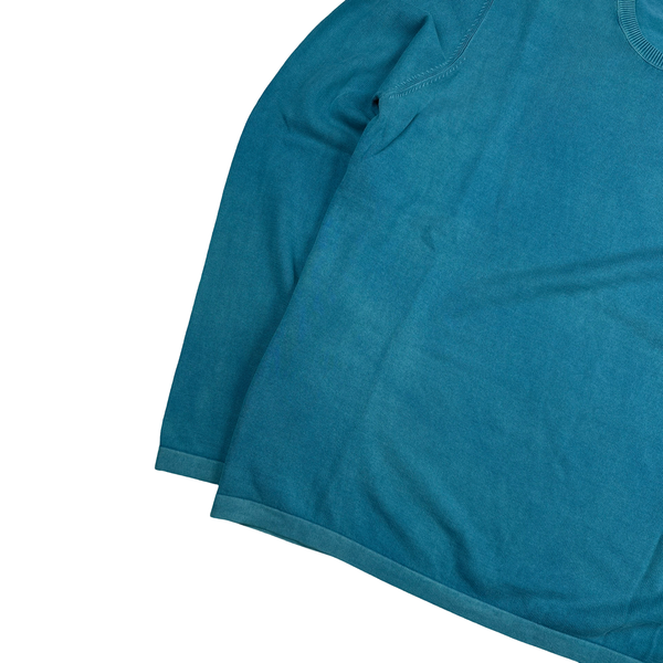 Stone Island 2015 Blue Cotton Knitted Crewneck Jumper - XL