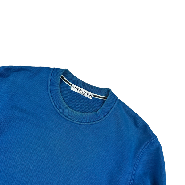 Stone Island 2011 Blue Thick Cotton Sweatshirt - Small