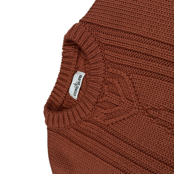 Stone Island 2020 Brick Thick Winter Embossed Knit - Medium