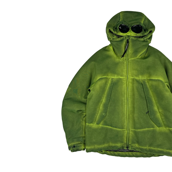 CP Company Green Eclipse Zipped Softshell Goggle Jacket - Medium