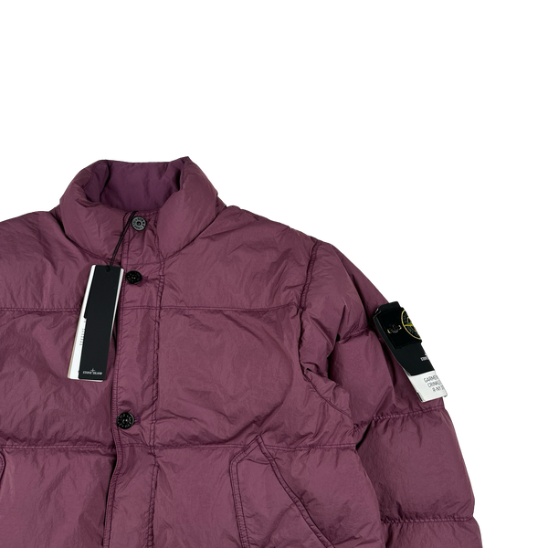 Stone Island 2024 Magenta Crinkle R-NY Down Puffer Jacket - Medium