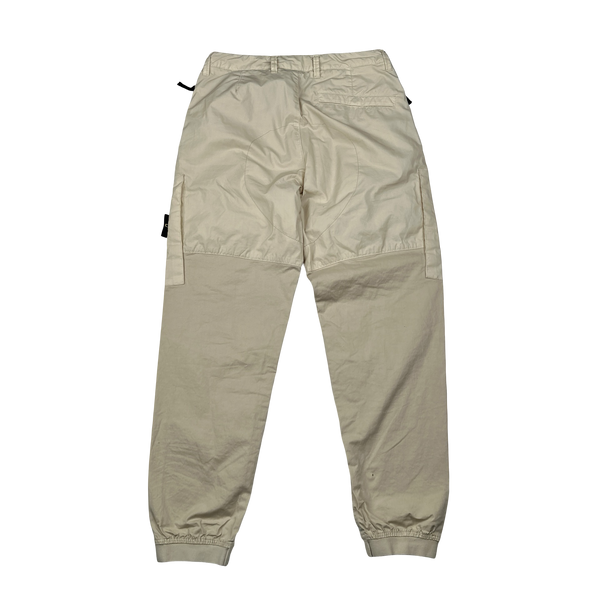 Stone Island 2020 Mussola Panel Beige Cargo Trousers - 30"