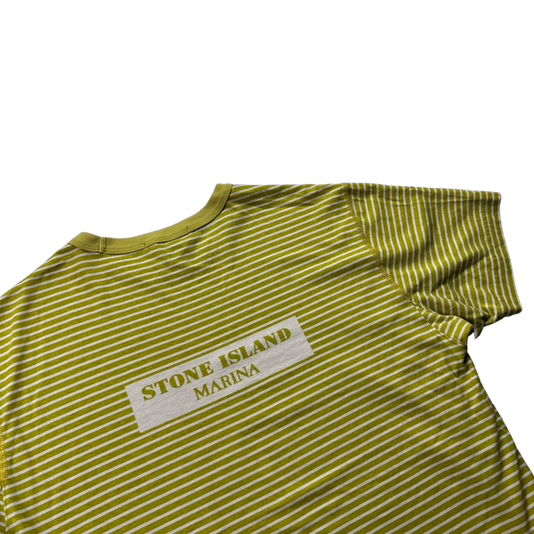 Stone Island 2019 Yellow Striped Marina T Shirt - XL