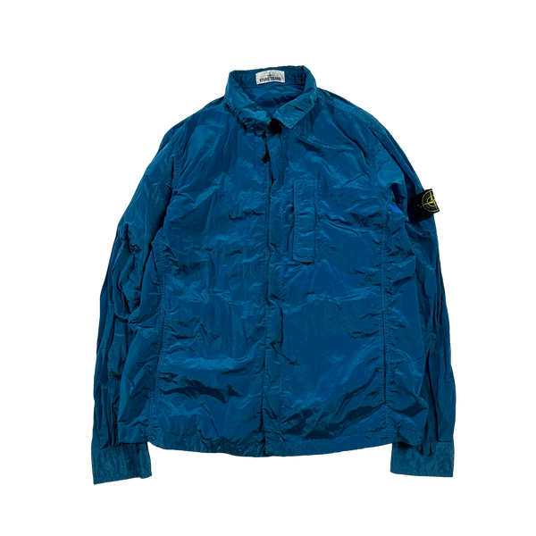 Stone Island 2018 Blue Nylon Metal Overshirt - XL