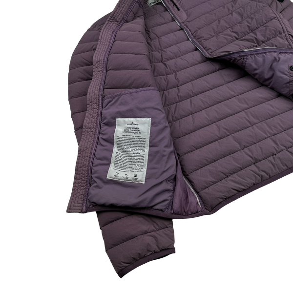 Stone Island 2020 Plum Loom Down Woven Puffer Jacket - Small