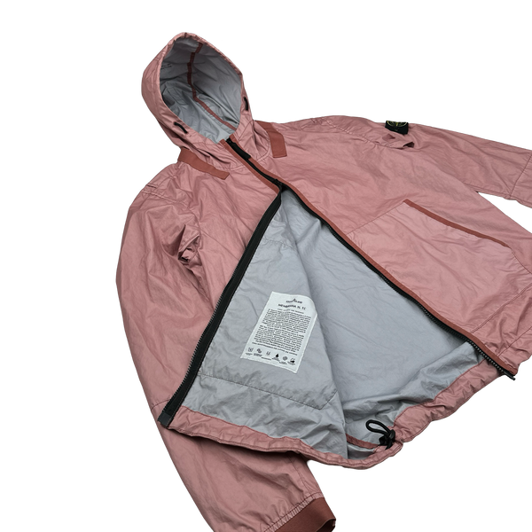 Stone Island 2021 Pink Membrana TC 3L Rain Jacket - Medium
