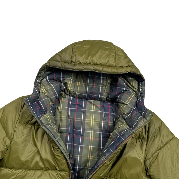 Barbour Beacon Reversible Checked Print Hooded Puffer Jacket - Small