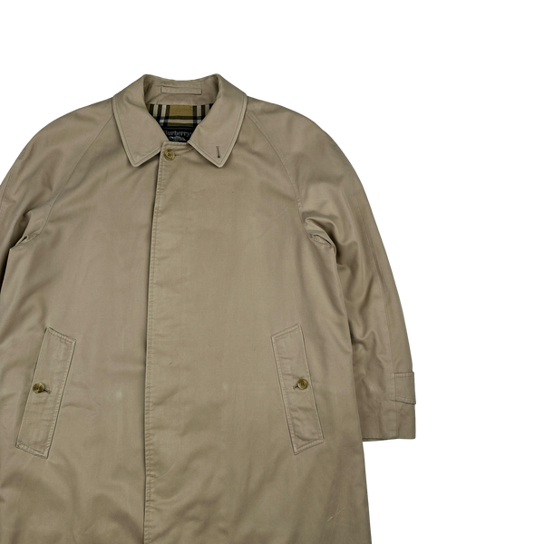 Burberry Nova Check Lined Cotton Long Jacket - Medium