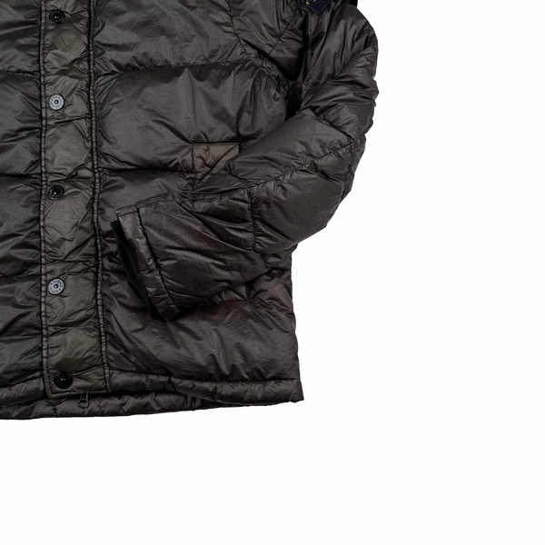 Stone Island 2012 Brown Garment Dyed Puffer Jacket - Large