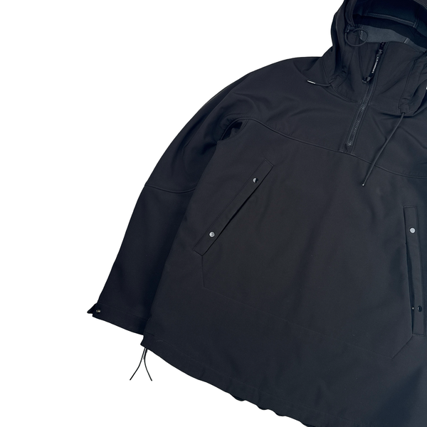 CP Company Black Fleece Lined Soft Shell Lens View Smock Jacket - Large