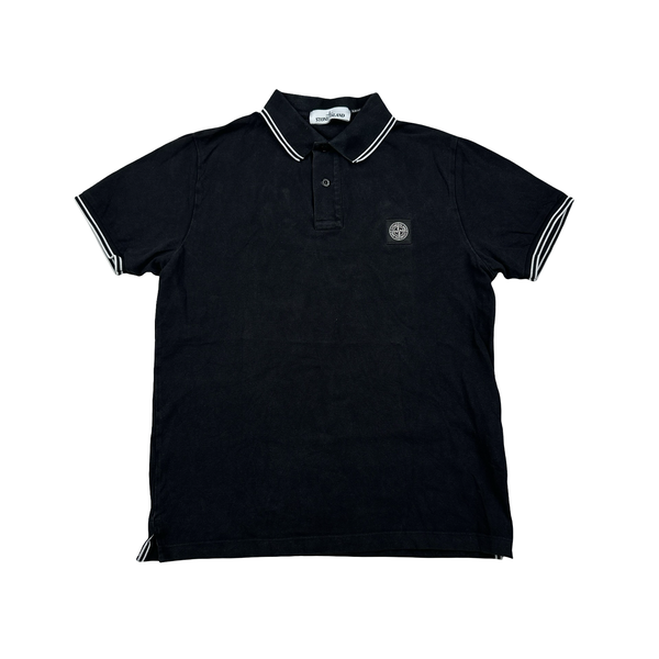 Stone Island 2021 Navy Short Sleeve Polo Shirt - Large