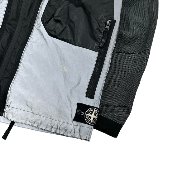 Stone Island Garment Dyed Plated Reflective With Mussola Gommata Jacket - Large