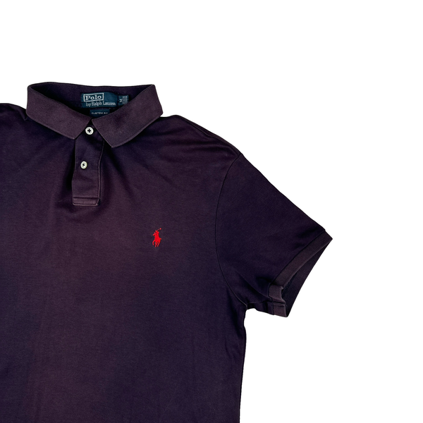 Ralph Lauren Purple Cotton Polo Shirt - Medium