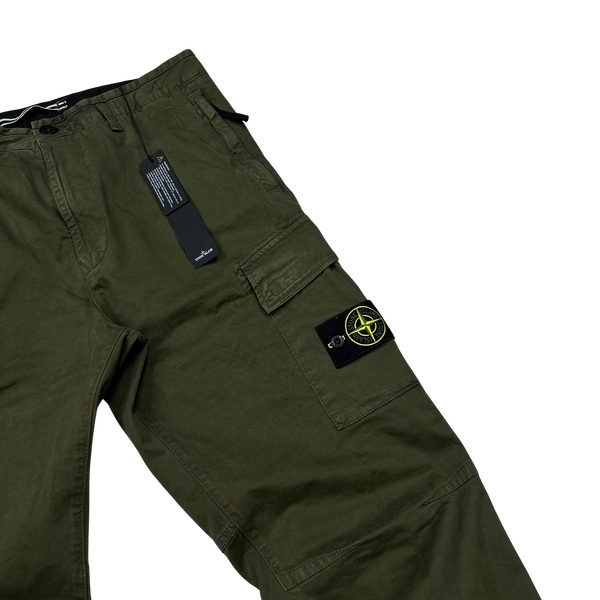 Stone Island Khaki RE-T 2021 Cargo Trousers - 32"
