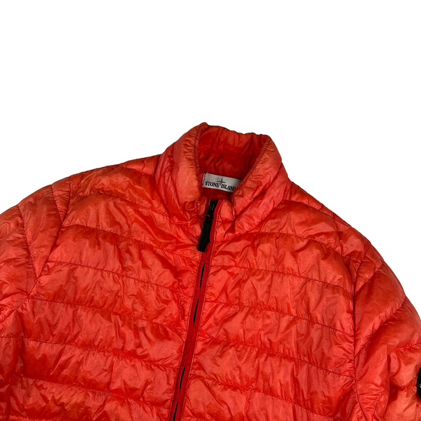 Stone Island Red Garment Dyed Puffer Jacket - Large
