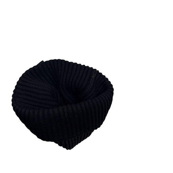 Stone Island 2011 Two Tone Grey Ribbed Wool Badge Beanie