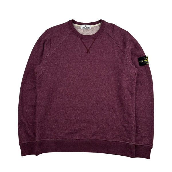 Stone Island 2014 Purple Marl Crewneck Jumper - XL
