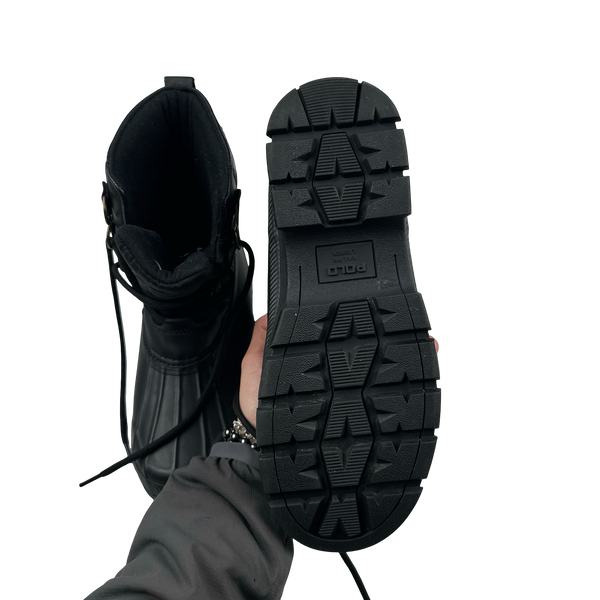Ralph Lauren Polo Black Winter Laced Boots - UK 9