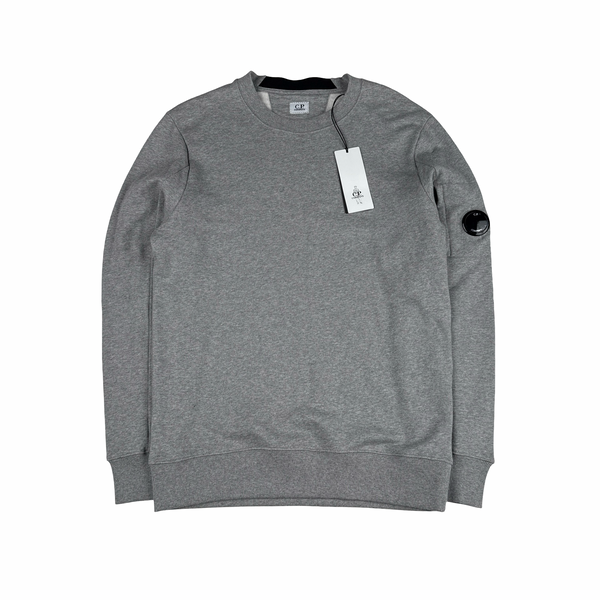 CP Company Grey Cotton Lens Viewer Crewneck - Medium