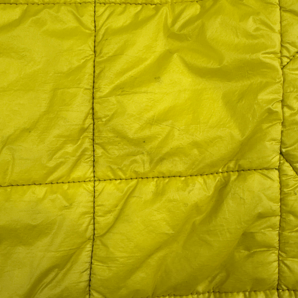 Stone Island 2019 Yellow Garment Dyed Quilted Micro Yarn Bomber Jacket - Small