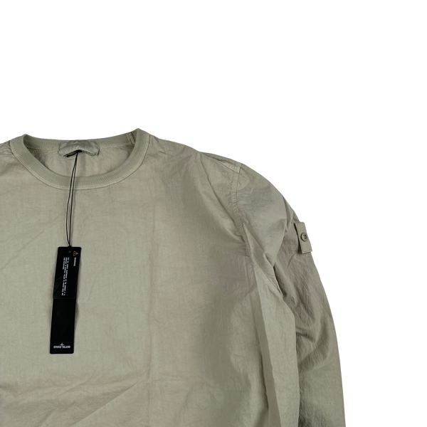 Stone Island 2019 Tan Ghost Piece Cotton Resin Pullover Jumper - XL
