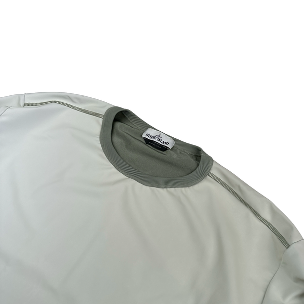 Stone Island 2019 Khaki Plated Reflective Crewneck Pullover - XL
