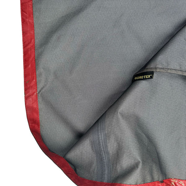 Prada Black Red Tab Long Goretex Zipped Jacket - XL