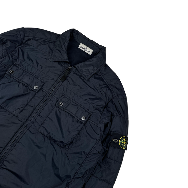 Stone Island 2013 Navy Micro Yarn Cotton Lined Overshirt Jacket - XL