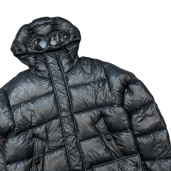 CP Company Dark Grey D D Shell Goggle Puffer Jacket - Medium