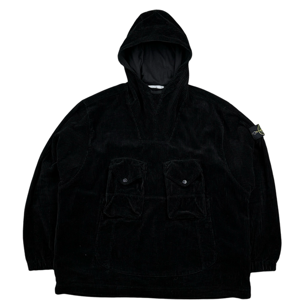 Stone Island 2023 Black Thick Jumbo Corduroy Pullover Smock - XL