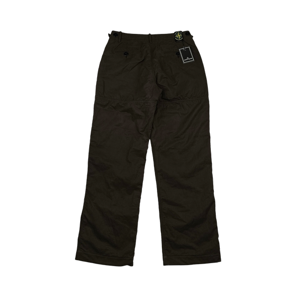 Stone Island 2005 Brown Cotton Blend Belt Patch Trousers - 30"