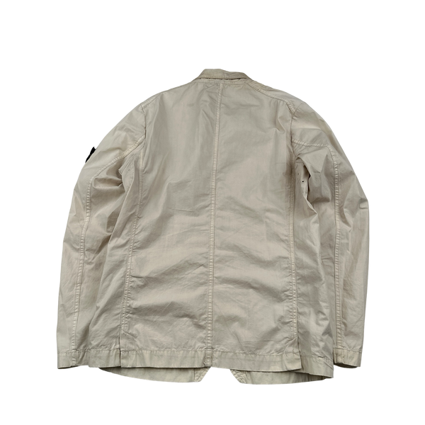 Stone Island 2014 Cream Tela Smerigliata Blazer Jacket - Large
