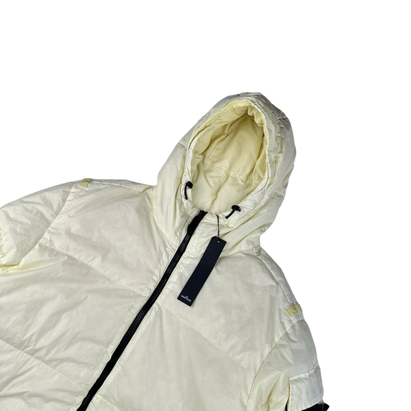 Stone Island 2022 Yellow Crinkle R-NY Down Puffer Jacket - 3XL