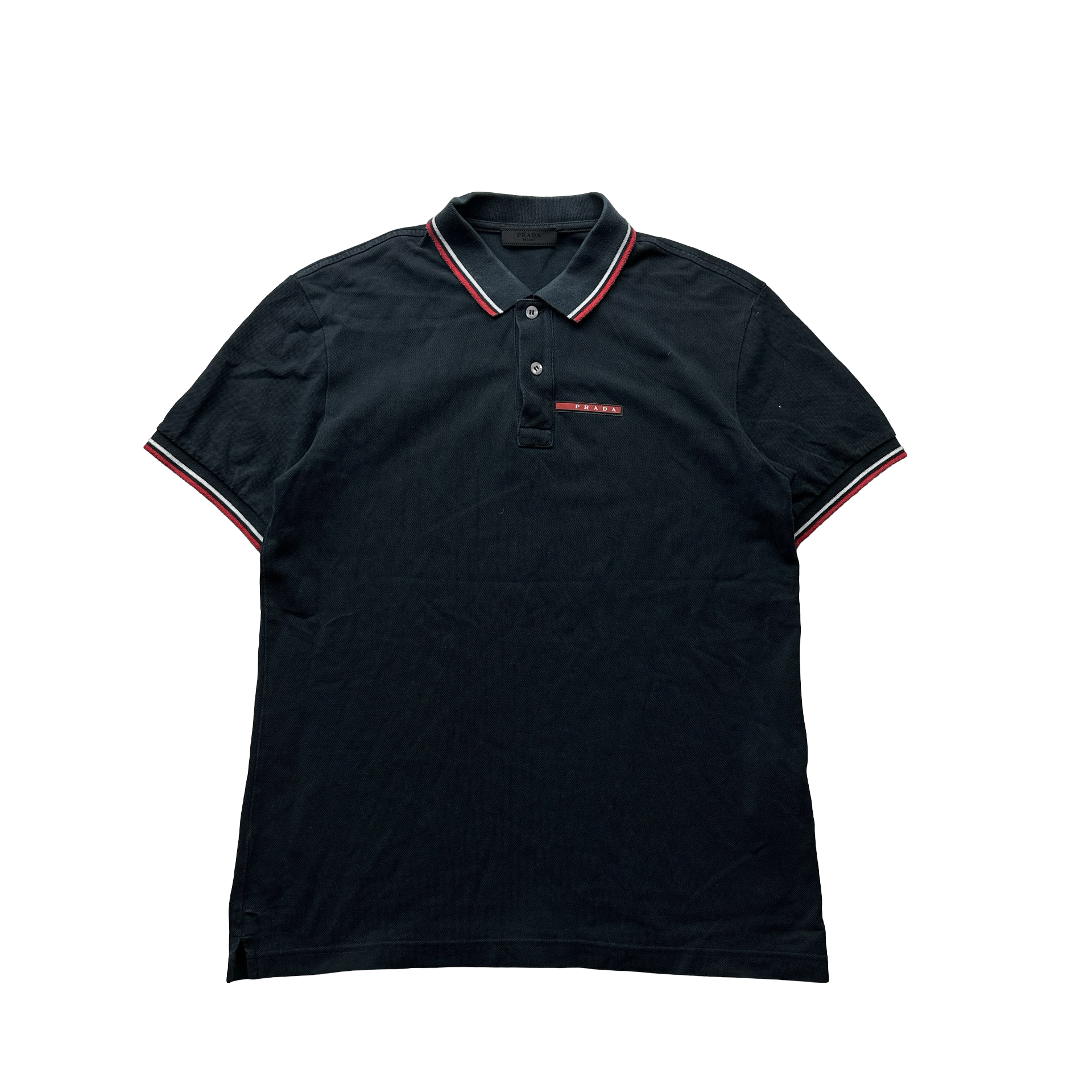 トップス 00s prada black skipper polo shirt Prada Polo Con Logo Bordado | Azul | FARFETCH ES