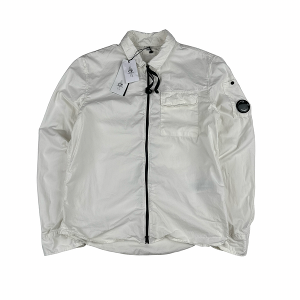 CP Company White Zipped Lens View Shirt - Medium